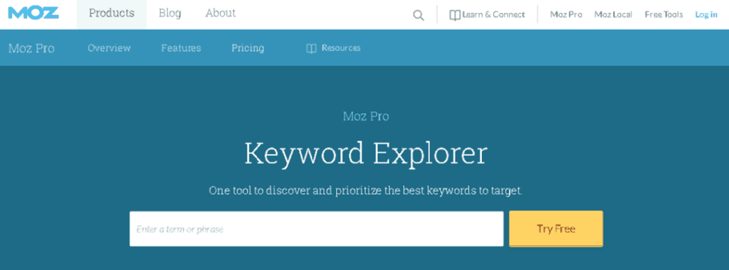 Moz Keyword Explorer