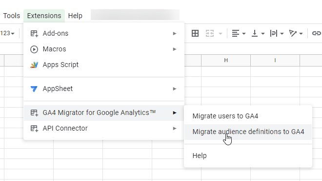 GA4 Migrator for audiences