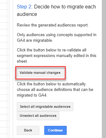 Validate Manual Changes