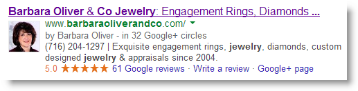 Google local result authorship