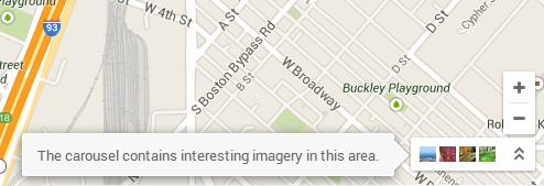 New Google Maps photo carousel access