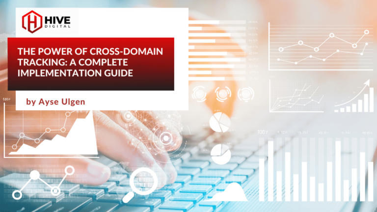 Illustration of cross-domain tracking connecting multiple websites