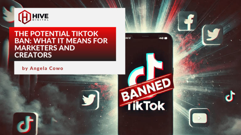 Mobile device with a banner over the TikTok logo